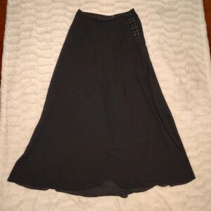 Love 21 Black Skirt With Lace up Detail